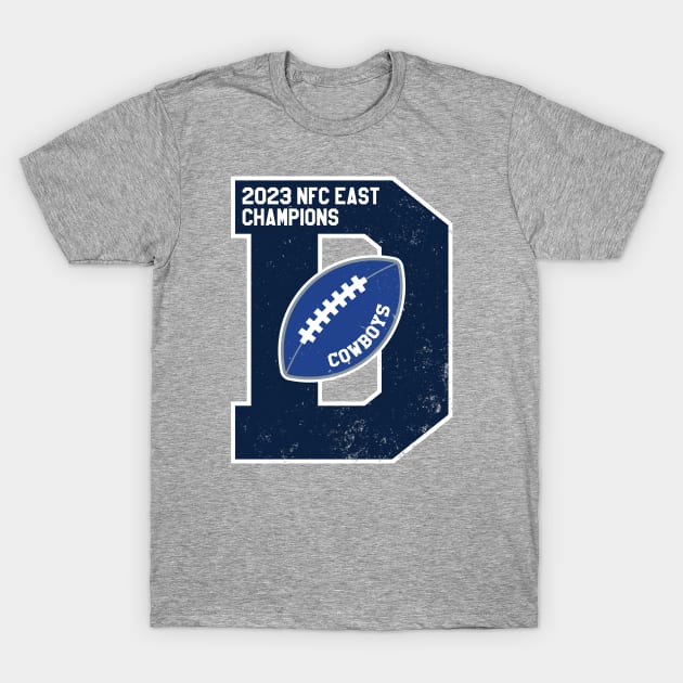 Big Bold Dallas Cowboys 2023 NFC East Champs T-Shirt by Rad Love